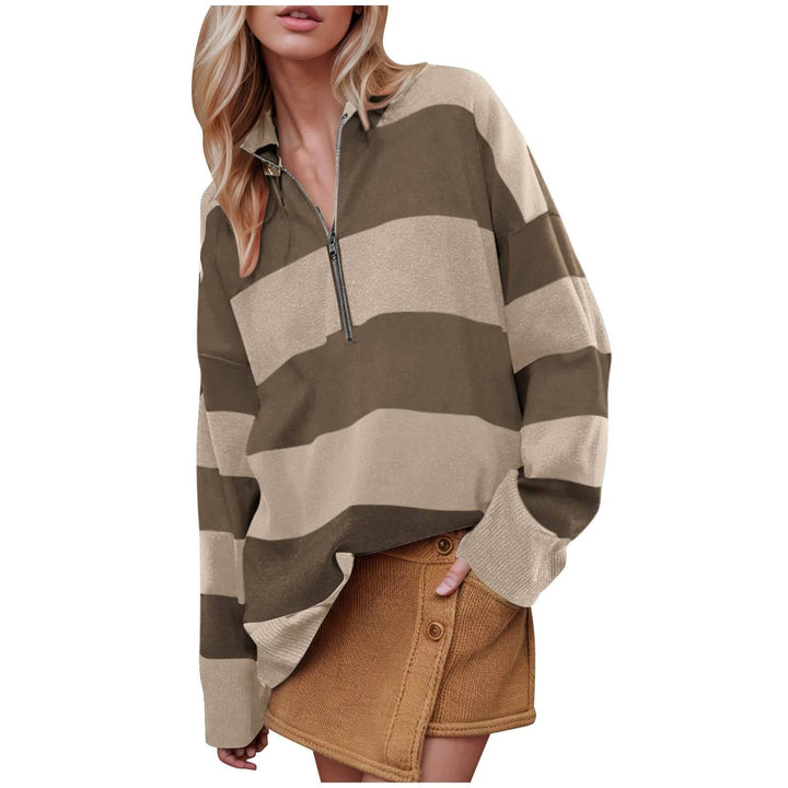 Danielle | Comfy Long Sleeve Pullover Sweater With Half Zipper