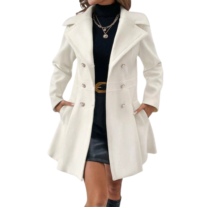 Kiara | Chic Double-Breasted Wool Overcoat