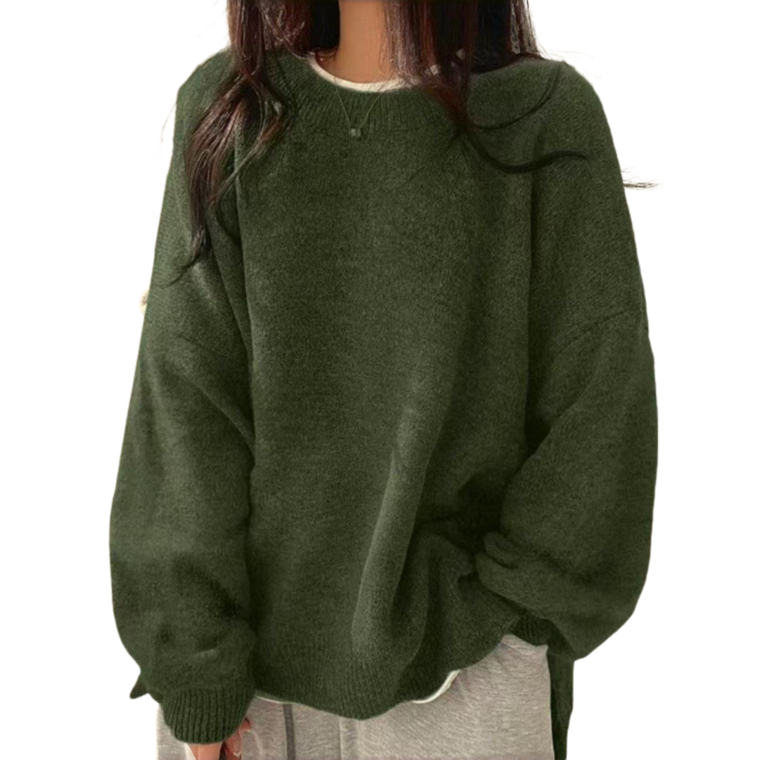 Harper | Cosy Drop Shoulder Split Hem Sweater