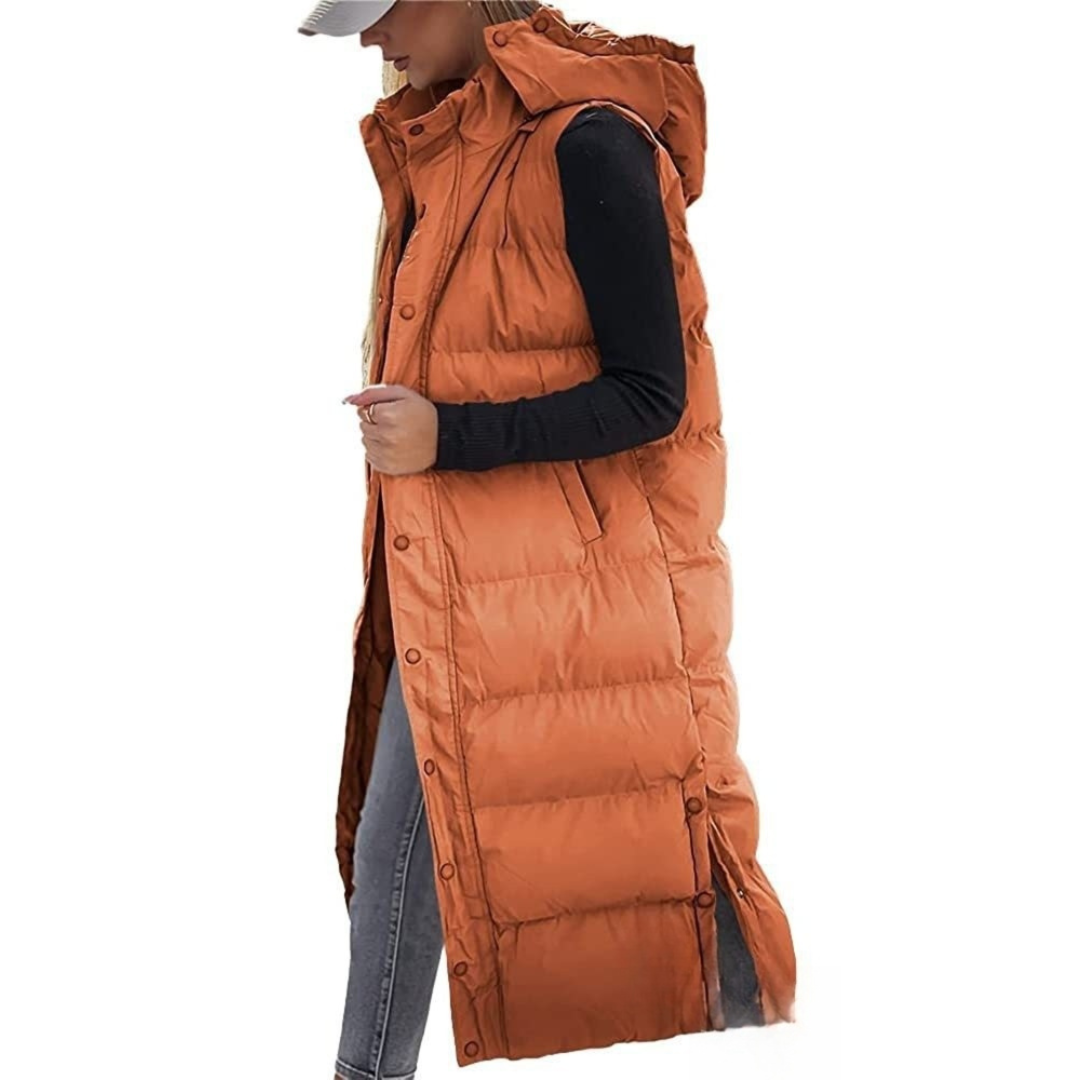Charlotte | Quilted Hooded Zip-Up Puffer Vest