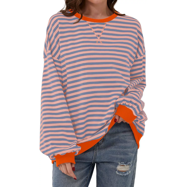 Zara | Relaxed Striped Lantern Sleeve Hoodie