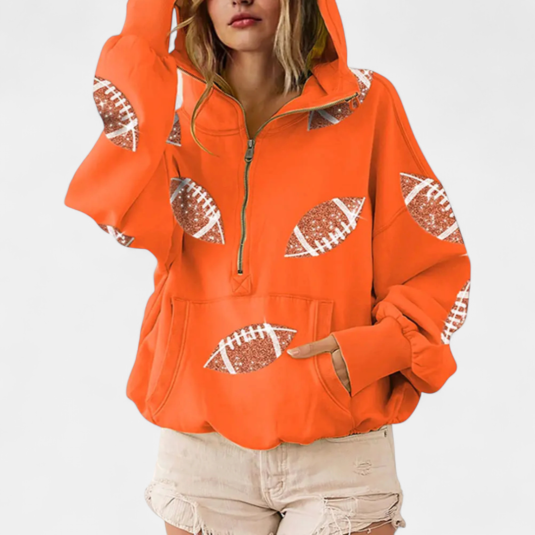 Harper | Game Day Zip-Up Hoodie