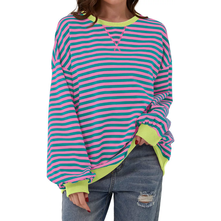 Zara | Relaxed Striped Lantern Sleeve Hoodie
