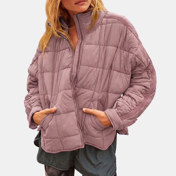 Women's Lightweight Quilted Puffer Zip Up Short Padded Jacket