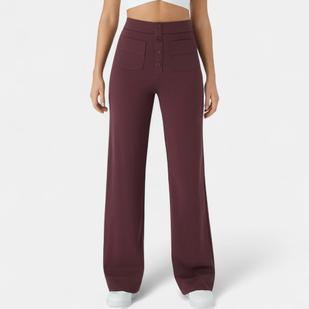 Georgia | Relaxed High-Waist Straight-Leg Pants