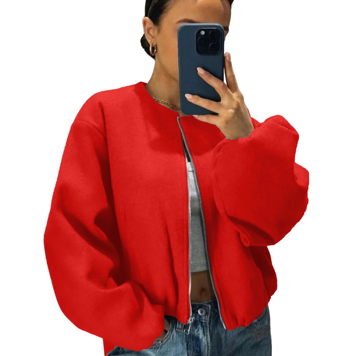 Rosie | Soft Cropped Bomber Jacket