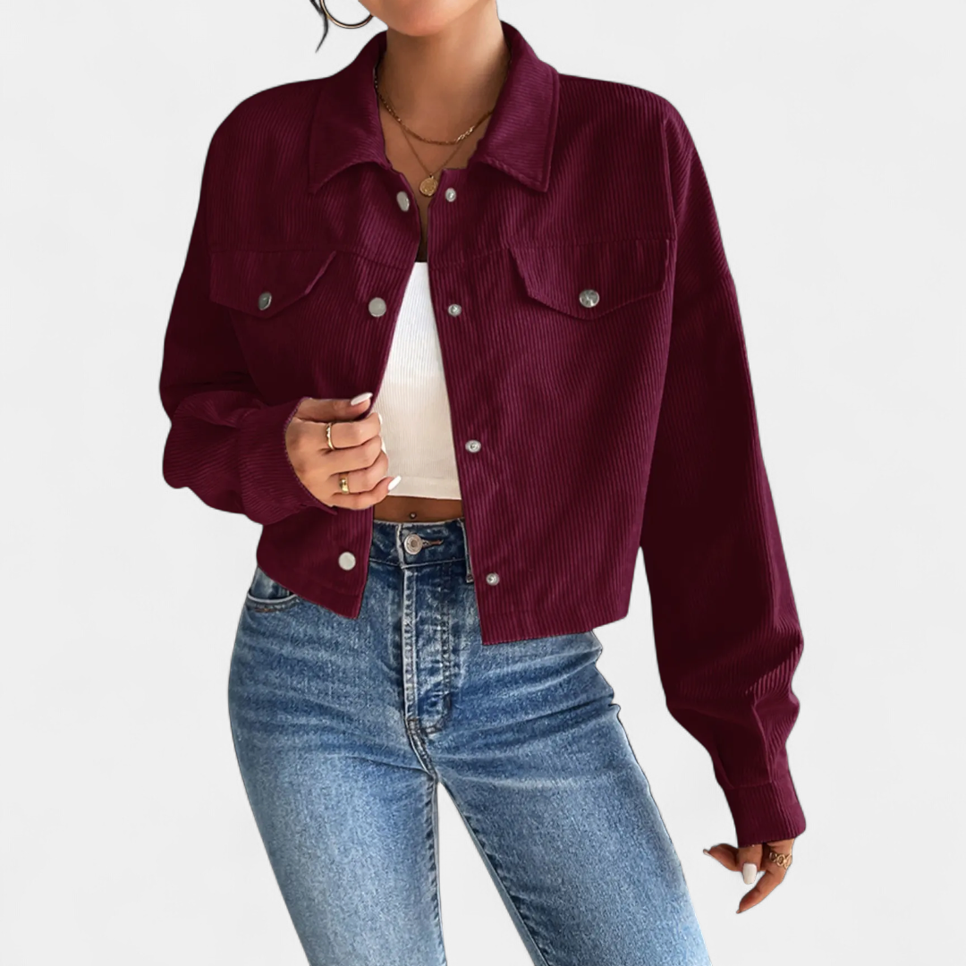 Paige | Relaxed Corduroy Drop Shoulder Jacket