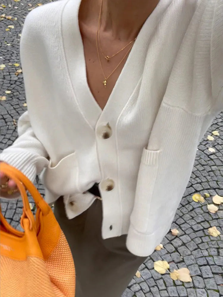 Ruby | V-Neck Knit Cardigan