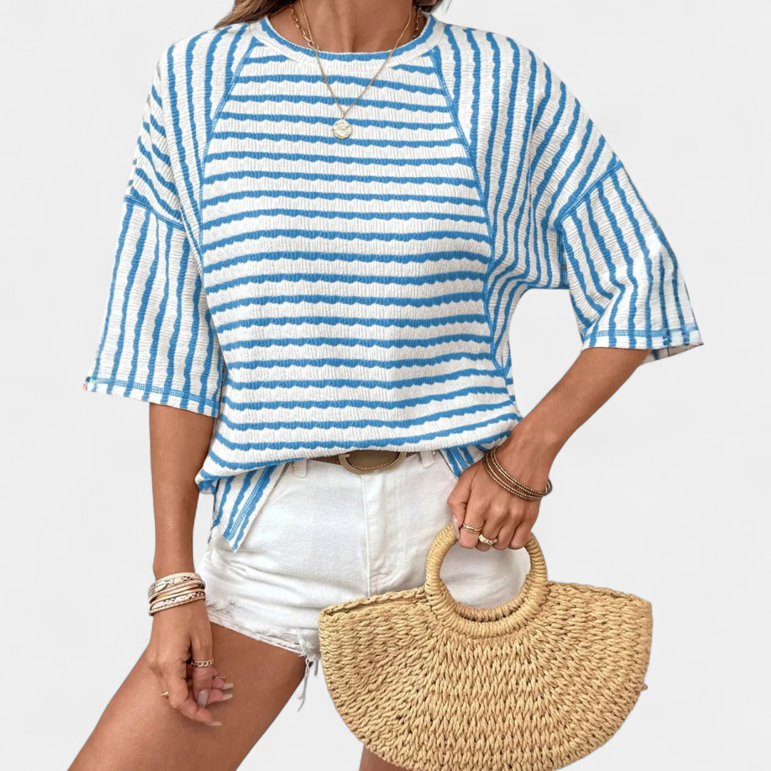 Brooke | Relaxed Striped Crewneck Tee