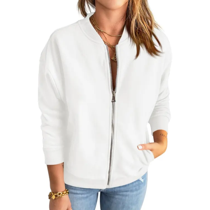 Evie | Dark Gothic Zip-Up Sweatshirt Jacket