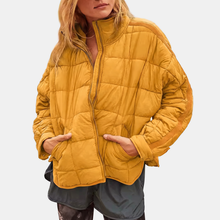 Women's Lightweight Quilted Puffer Zip Up Short Padded Jacket