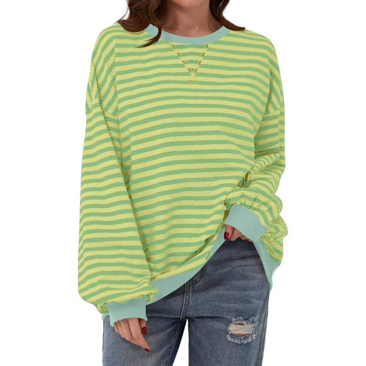 Zara | Relaxed Striped Lantern Sleeve Hoodie