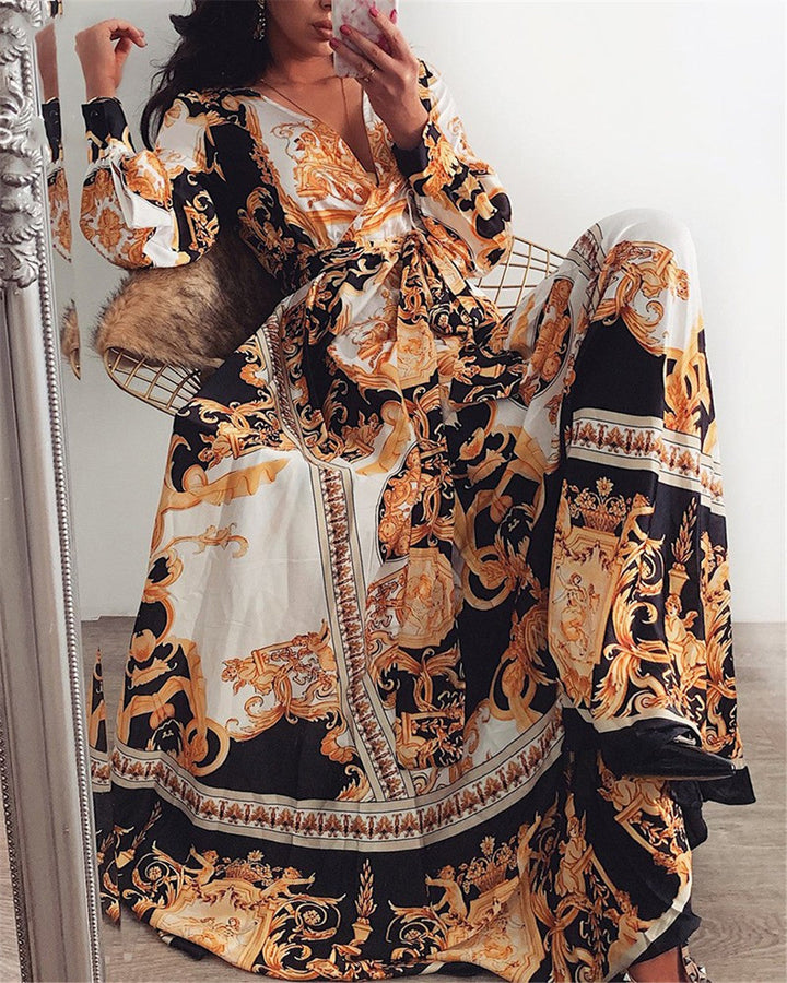 Faye - Boho Geprinte Jurk