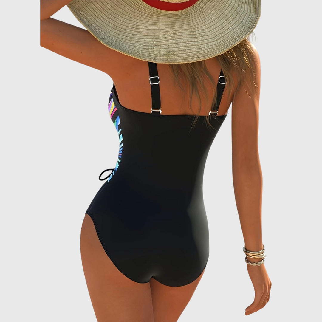 Louise | Fashionable, highly elastic swimsuit with a crossed detail at the front