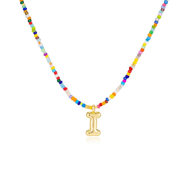 Naomi | Colorful Bubble Letter Necklace