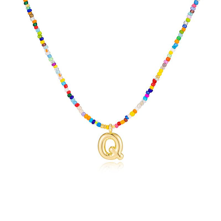 Naomi | Colorful Bubble Letter Necklace