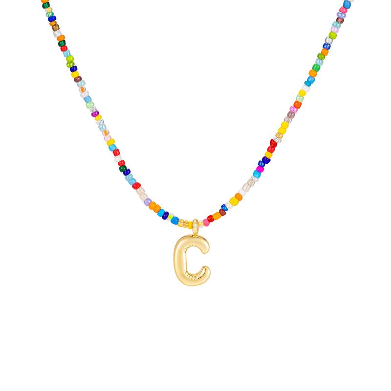 Naomi | Colorful Bubble Letter Necklace