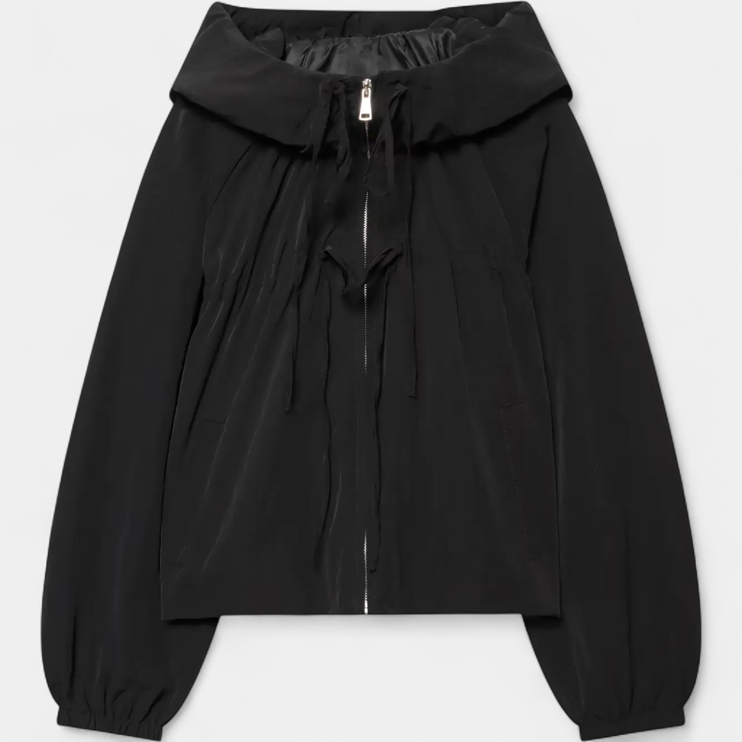 Annabelle | Y2K Bow-Detail Drawstring Hoodie Jacket