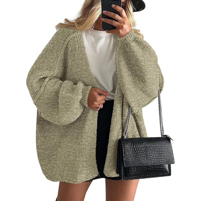 Hayley | Oversized Fit Lantern Sleeve Autumn Knit Cardigan