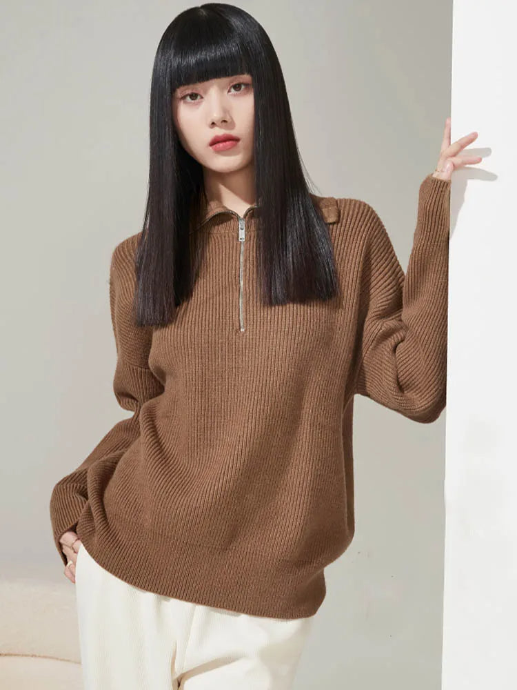 Hannah | Comfy Half-Zip Sweater