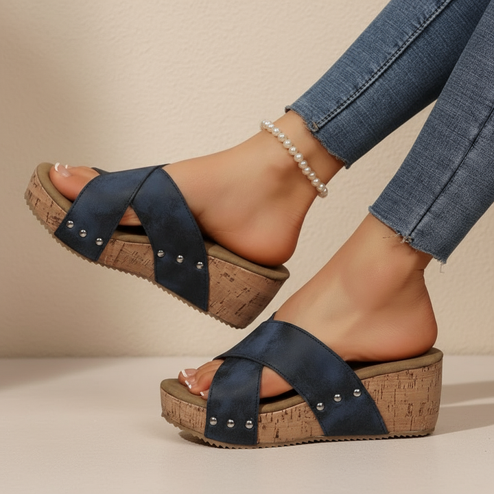 Eva Marlene | Boho wedge sandals