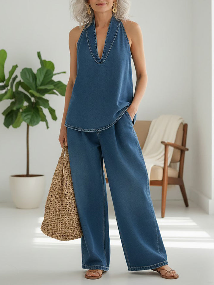 Eva - Two-Piece Denim Set