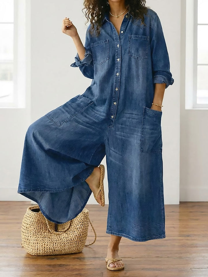 Eden - Denim Cotton Jumpsuit