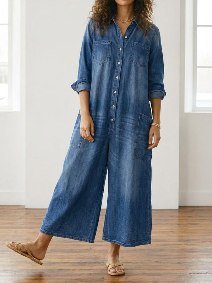Eden - Denim Cotton Jumpsuit