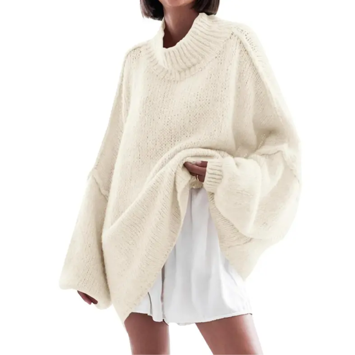 Mia | Relaxed Ribbed Knit Tunic Sweater
